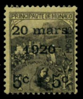 MONACO 1920 Nr 37 Ungebraucht X91E986 - Unused Stamps