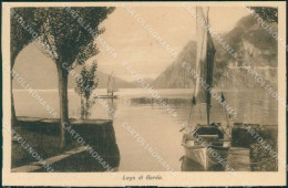 Trento Riva Del Garda Lago Barche Cartolina RT0484 - Trento