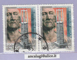 USATI ITALIA 1999 - Ref.0820 "ALESSANDRO VOLTA" 1 Val. In Coppia - - 1991-00: Used