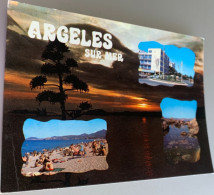 66 Argeles Sur Mer 3 Vues Plage Rochers Artere Principale Coucher Soleil -ed Abl 04 4313 - Argeles Sur Mer