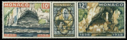 MONACO 1958 Nr 594 Und 595 596 Postfrisch 3ER STR SF1143A - Unused Stamps