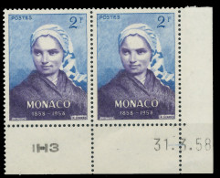 MONACO 1958 Nr 591 Postfrisch WAAGR PAAR ECKE-URE X3BA6F2 - Nuevos