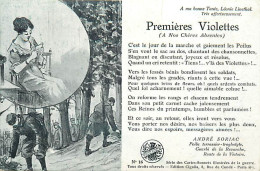 - Guerre 1914-18 -ref-N489- Cartes Sonnets N°16 -premières Violettes ! - André Soriac - 277e Régiment D Infanterie - - Guerre 1914-18