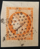 Timbre Cérès « Siège De Paris », 40 Centimes Orange N° 38, 1870 1871, Affranchissement étoile Chiffrée 1 - 1870 Belagerung Von Paris