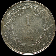 LaZooRo: Belgium 1 Franc 1912 XF - Silver - 1 Franco