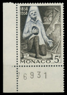 MONACO 1958 Nr 593 Postfrisch ECKE-ULI X3BD84E - Ongebruikt