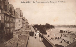 FRANCE - Saint Malo - Vue Sur La Promenade Sur Les Remparts (Côté Sud) - Vue Générale - Animé - Carte Postale Ancienne - Saint Malo