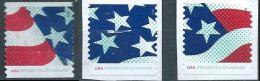 VERINIGTE STAATEN ETATS UNIS USA 2015 STARS AND STRIPES PRESORTED SET 3V USED SC 4961-4963 MI 5150-52 YT Po107-09 - Usati