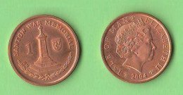 Isle Of Man ONE PENNY 2004 Santon War Memorial - Isle Of Man