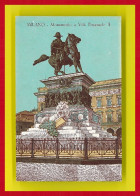 E-Italie-245PH7  MILANO, Monumento A Vitt. Emanuele II, Cpa 1919 BE - Milano (Milan)