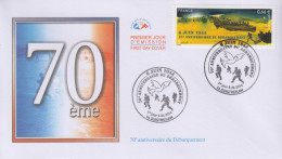 Enveloppe   FDC  1er  Jour    FRANCE    70éme  Anniversaire   Du   Débarquement    OUISTREHAM   2014 - 2010-2019