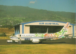 LA REUNION        AEROPORT ROLAND GARROS   AIR AUSTRAL  BOEING 737-33A    2 SCANS   (EDIT AVIMAGE) - Saint Denis