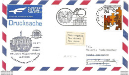 271 - 9 - Enveloppe Nations Unies Wien "25 Jahre Flugdienst Wien-Genf" 1985 - Airplanes