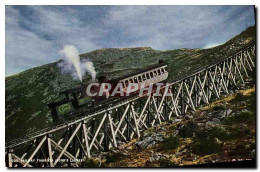 CPA Cog Railway Train On Jacobs Ladder Monut Washington White - White Mountains