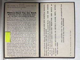 Devotie DP - Overlijden Karel Van Den Bosch Wwe Boone En De Muynck - Gent 1878 - 1951 - Décès