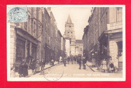 F-87-Saint Junien-11Ph65  St Junien, Carte Photo, Rue Julien Dumas, Animation, Cpa  - Saint Junien