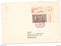 23 - 19 - Enveloppe Avec Timbre Découpé Du Bloc - Oblit Spéciale "100 Jahre CH Briefmarken Zürich 1943" - Cartas & Documentos