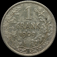 LaZooRo: Belgium 1 Franc Frank 1909 XF - Silver - 1 Franc