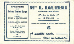 Buvard -     Mme LAURENT  Corsetière   Reims - Other & Unclassified