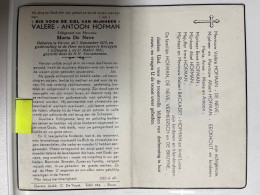 Devotie DP - Overlijden Valere Hofman Echtg De Neve - Vurste 1875 - Bevergem (Zottegem) 1951 - Obituary Notices