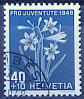 Schweiz Suisse Pro Juventute 1948: Paradies-Lilie Zu WI 128 Mi 517 Yv 470 Mit Stempel CHAMBÉSY 1.XII.48 (Zu CHF 13.00) - Used Stamps