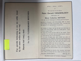 Devotie DP - Overlijden Peter Vanderlooy Wwe Heynen - Neerpelt 1886 - 1951 - Obituary Notices