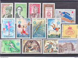 ESPAGNE 1972 Yvert 1725-1730 + 1746 + 1752-1755 + 1768-1770 NEUF** MNH - Unused Stamps