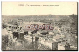 CPA Nimes Vue Panoramique Quartier Des Arenes - Nîmes