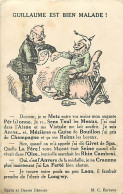 - Guerre 1914-18 -ref-N484- Guillaume II Est Bien Malade ! - Texte Jeu De Mots Villes En Guerre - Illustrateurs - - Guerre 1914-18