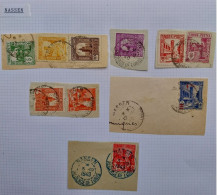 Tunisie Lot Timbre Oblitération Choisies Nassen Dont Fragment Cachet Bleu  à Voir - Used Stamps