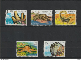 ESPAGNE 1979 Animaux, éponge, écrevisse, Scorpion, étoile De Mer, Actinie Yvert 2173-2177 NEUF** MNH - Nuevos