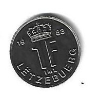 Luxembourg  1 Franc 1988   Km 63   Unc - Lussemburgo