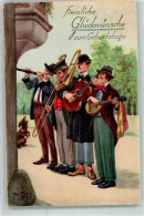 13948704 - Verlag Lederer & Popper Serie 2136-1 - Musik Staendchen Geburtstag Auf AK - Thiele, Arthur