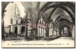 CPA Abbaye De Saint Wandrille Galerie Du Cloitre  - Saint-Wandrille-Rançon