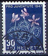 Schweiz Suisse Pro Juventute 1947: Cyclamen Zu WI 124 Mi 491 Yv 448 Mit Stempel THALWIL 14.II.48 (Zumstein CHF 13.00) - Used Stamps