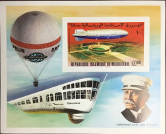 Mauritania 1976 Zeppelin Anniversary IMPERF Minisheet MNH - Mauritanie (1960-...)