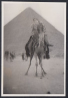 Egypt 1956 - Luxor - Piramide - Uomo Su Cammello - Fotografia D'epoca - Places