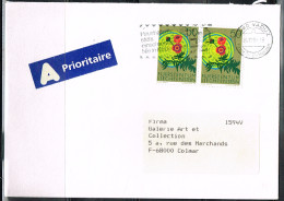 FLOR-L222 - LIECHTENSTEIN N° 1473 Paire Sur Lettre Prioritaire Pour La France 1995 - Storia Postale