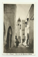 TRIPOLI - UNA VIA DEL QUARTIERE ARABO  1937  VIAGGIATA FP - Libië