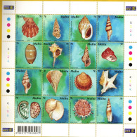 Malta 2003 - Mi.Nr. 1286 - 1301 Kleinbogen - Postfrisch MNH - Tiere Animals Muscheln Shellfish - Muscheln