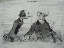 LITHOGRAPHIE DE DAUMIER 19ème TYPES PARISIENS - Autres & Non Classés