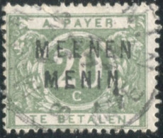 Belgique Timbre-taxe (TX) - Surcharge Locale De Distributeur - MEENEN / MENIN  - (F994) - Briefmarken