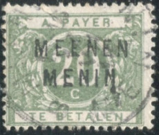 Belgique Timbre-taxe (TX) - Surcharge Locale De Distributeur - MEENEN / MENIN  - (F994) - Timbres