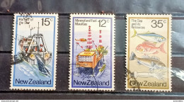 New Zealand  - 1978 - Resources Of The Sea - 3 Diff - Used ( D) ( OL  20/04/2020 ) - Gebraucht