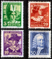 Switzerland / Helvetia / Schweiz / Suisse 1934 ⁕ Pro Juventute Mi.281-284 ⁕ 4v MH - See Scan - Unused Stamps