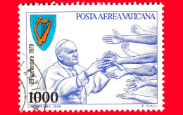 VATICANO - Usato - 1980 - Viaggi Di Giovanni Paolo II Nel 1979 -  POSTA AEREA - Irlanda - 1000 - Aéreo