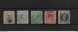 ESPAGNE 1873-1898 Yvert Oblitéré 1 + 3 + 5 + 10 + 27 - Kriegssteuermarken