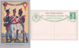 Genève, Entier Postal 5 Ct Du Centenaire De La Réunion De Genève à La Suisse, La Suisse Accueille Genève (2) - Interi Postali