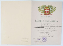 Bp71 Pagella Fascista Opera Balilla Regno D'italia  Foggia 1928 - Diplomas Y Calificaciones Escolares