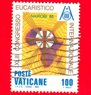 VATICANO - Usato - 1985 - 43º Congresso Eucaristico Internazionale - Carta Dell'Africa - 100 L. - Oblitérés